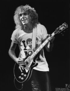 Peter Frampton auf der Bühne des Madison Square Gardens, NYC. August 1979