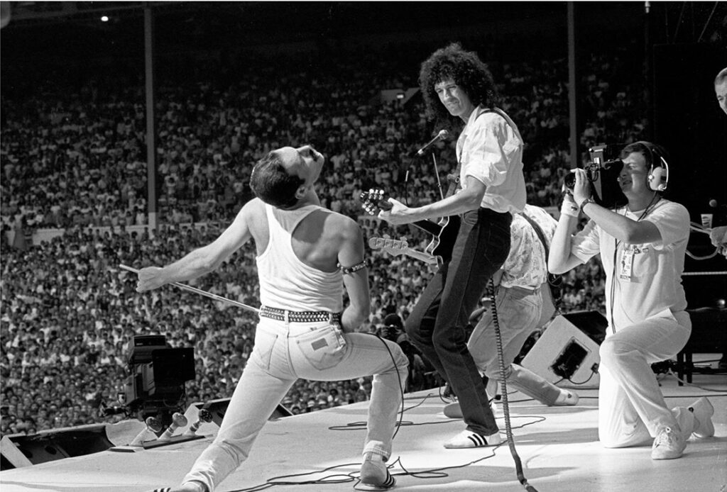 Queen at Live Aid, Wembley, 1985